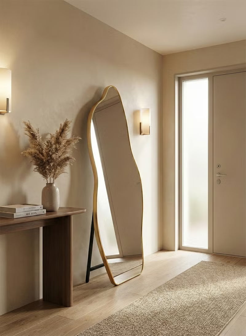Extra large mirror with elegant design 170x70cm - Full length mirror with gold metal frame