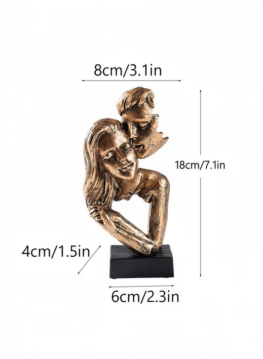 1 Piece Romantic Couple Kiss Statue, Home Decor Ornament
