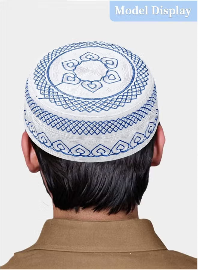 3 Pcs Muslim Prayer Kufi Hat for Men Prayer