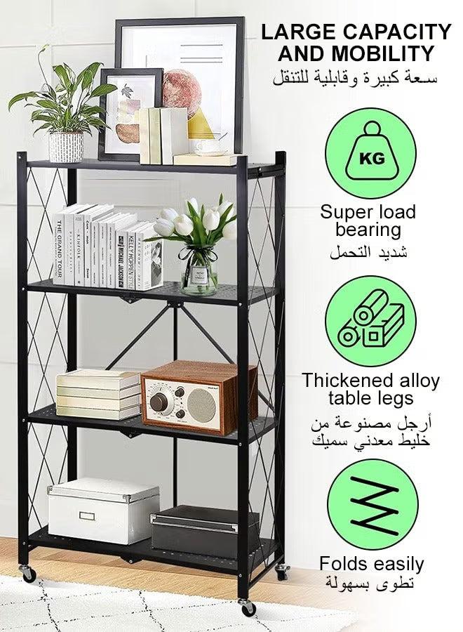 Kitchen Storage Rack and Heavy Duty Metal Shelving Unit on Rolling
