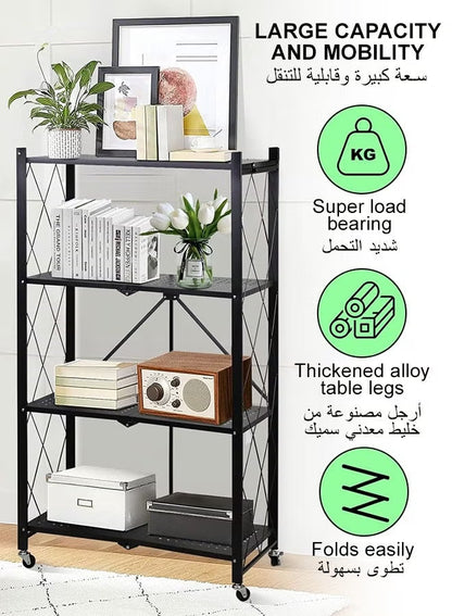 Kitchen Storage Rack and Heavy Duty Metal Shelving Unit on Rolling