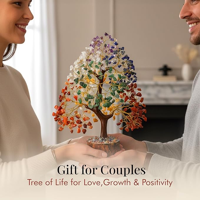 Crocon Seven Chakra Natural Gemstone Healing Tree