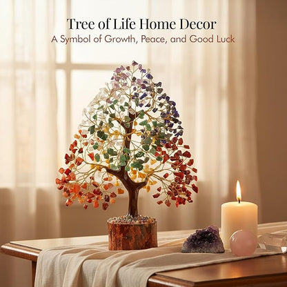 Crocon Seven Chakra Natural Gemstone Healing Tree