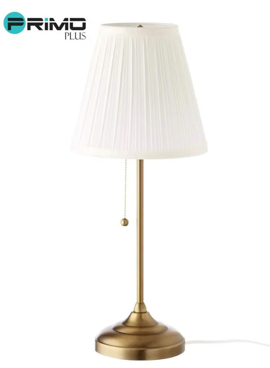 Table Lamp warm lightning metal 75 Watt White/Gold 55cm