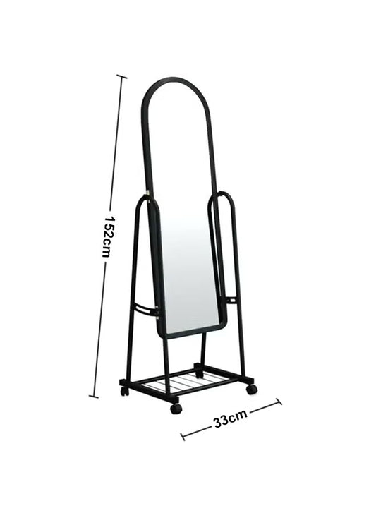 Simple Elegant Simple Elegant Mirror With Sturdy Holder Black 33x152cm