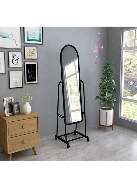 Simple Elegant Simple Elegant Mirror With Sturdy Holder Black 33x152cm