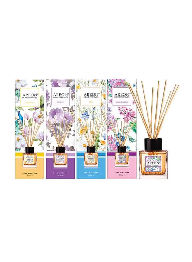 Pack Of 4 Home Perfume Sticks Multicolour 4x50ml