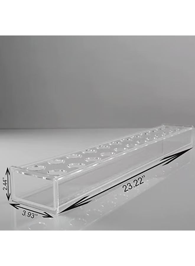Rectangular Floral Centerpiece for Dining Table - 24 Inches Long Rectangular Vase