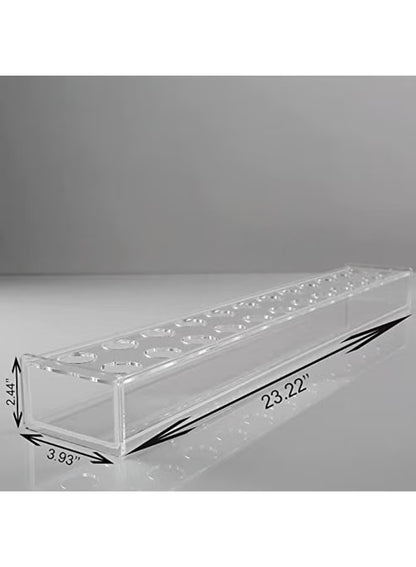 Rectangular Floral Centerpiece for Dining Table - 24 Inches Long Rectangular Vase