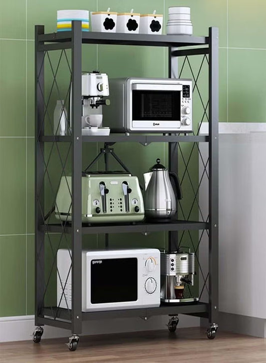 Kitchen Storage Rack and Heavy Duty Metal Shelving Unit on Rolling