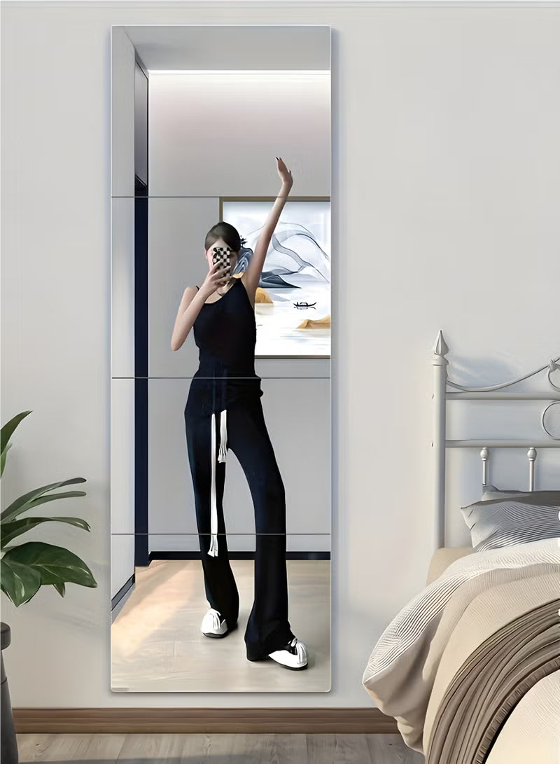 Full Length Wall Mirror Tiles - 30x30CM 4Pcs