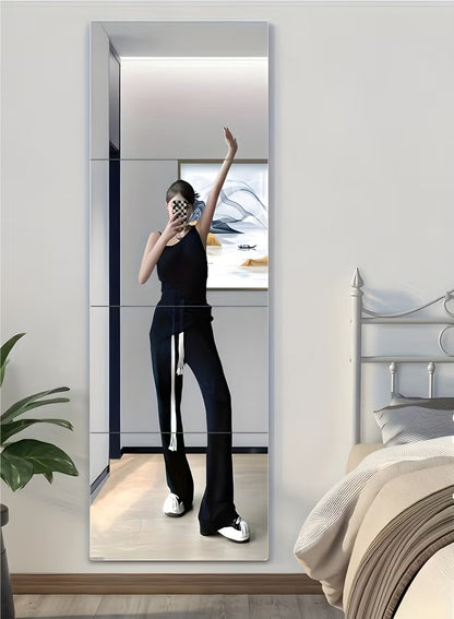 Full Length Wall Mirror Tiles - 30x30CM 4Pcs
